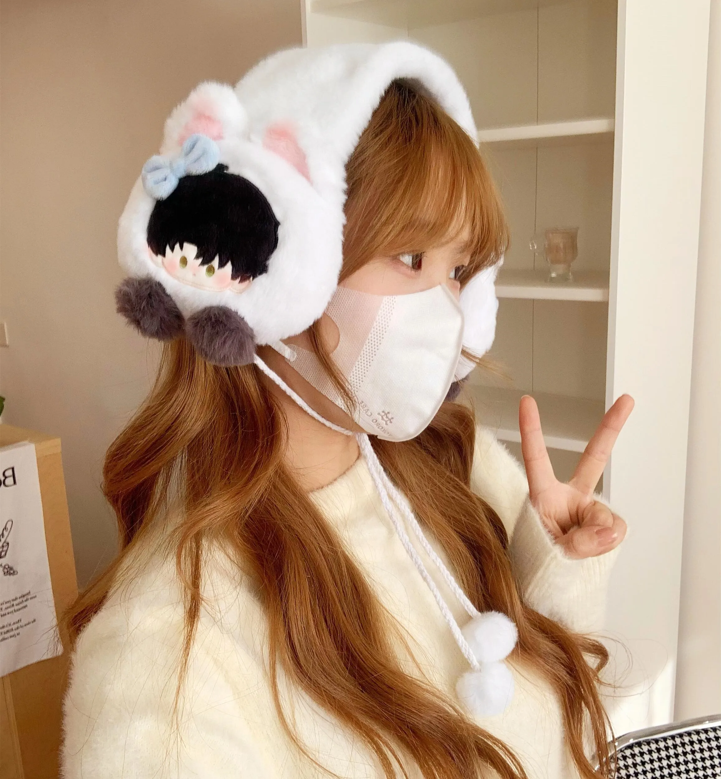 イヤーマフ ラブ アンド ディープスペース シラス ラファエル ゼイン ザビエル 防風イヤーマフ アウトドアイヤーカバー 暖かい冬用イヤーフラップ アニメゲーム