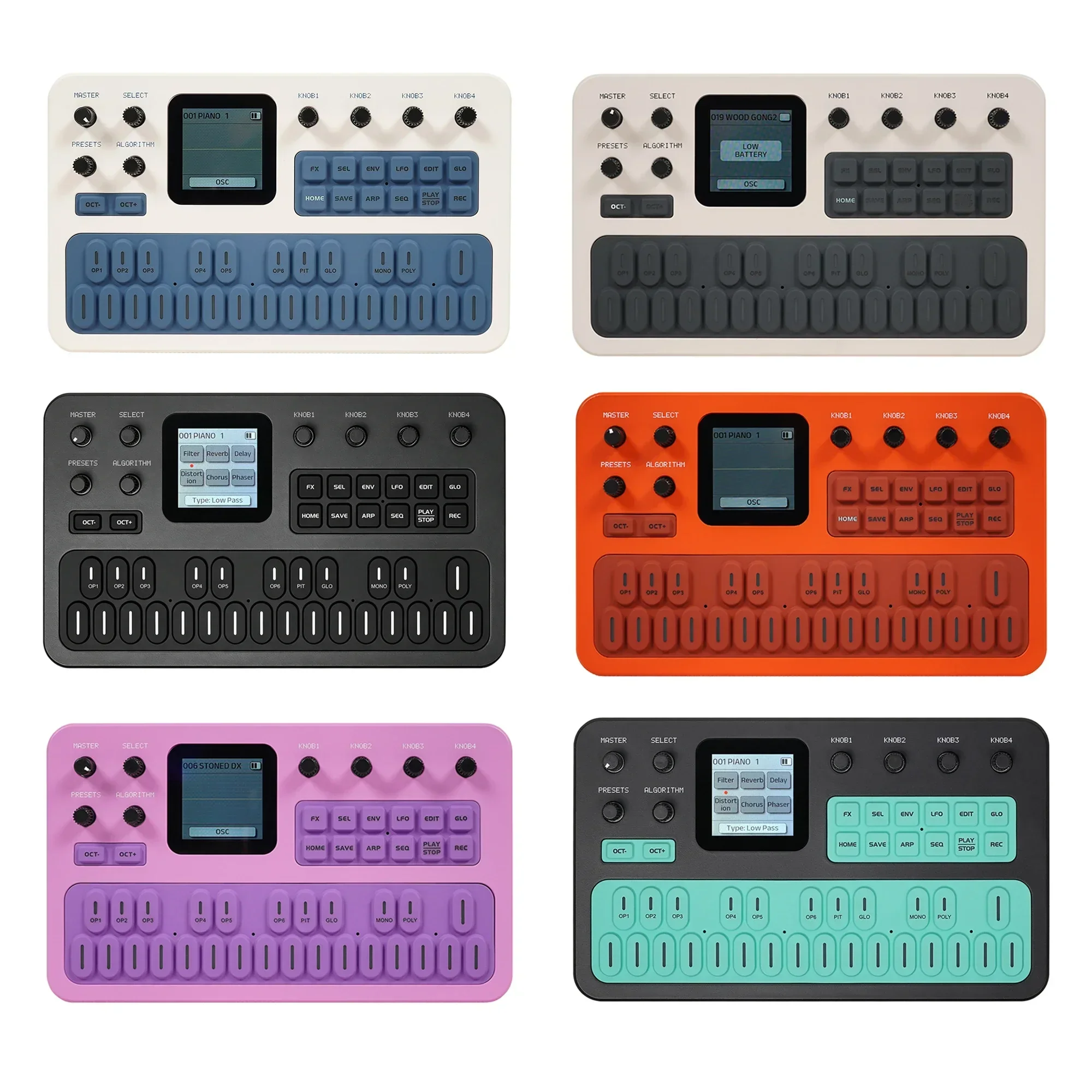 M-VAVE FM-1 FM Synthesizer Handheld Portable Sound Source 128 Presets Built-in Speaker Rechargeable Battery Music Keyboard