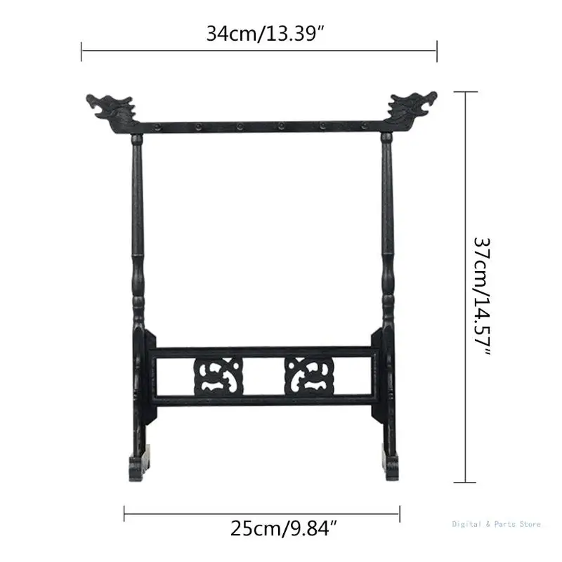 M17F Retro 12-Pin Borstel Hars Houder Fijn Gesneden Kalligrafieborstel Hanger Kalligrafieborstel Pen Stand Chinese Borstel