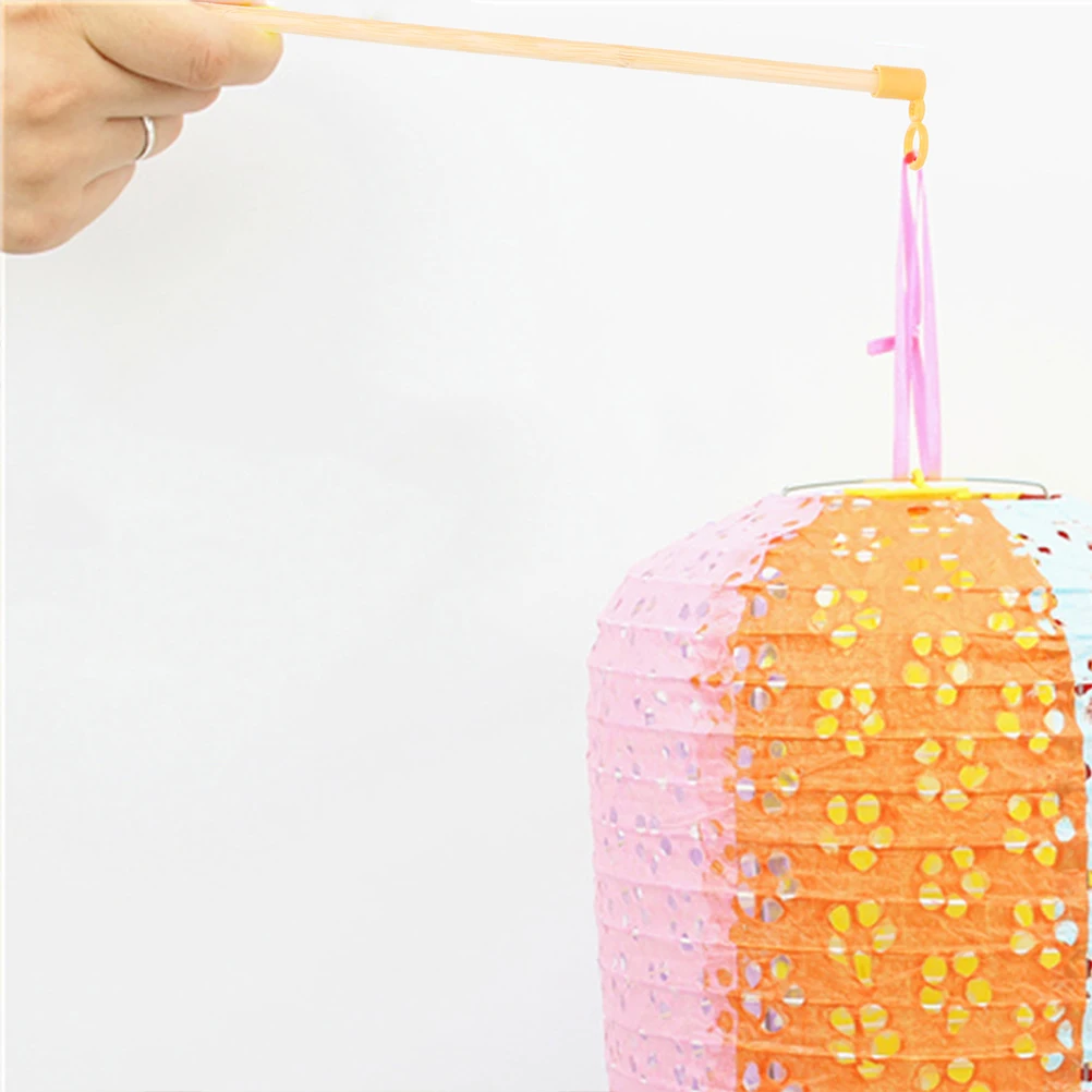 50 قطعة من مقابض الفوانيس الخشبية، أقطاب زخرفية رائعة مدمجة، ملحقات فانوس سهلة الحمل، عمود فوانيس خشبية #3