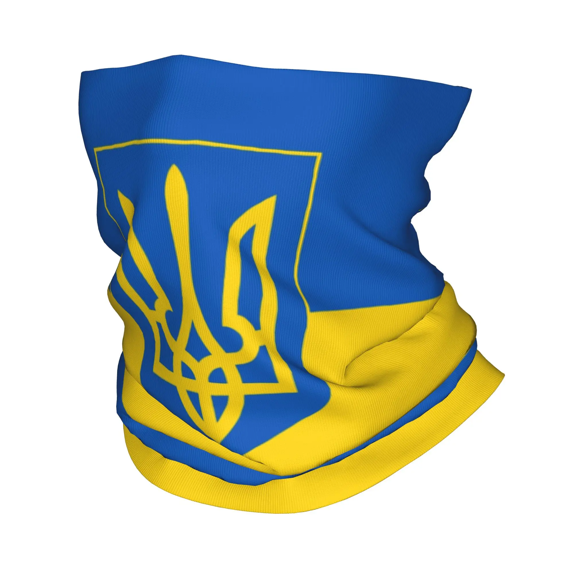 Flag Of Ukraine Winter Headband Neck Warmer Men Women Hiking Camping Tube Scarf Patriotic Face Bandana Gaiter