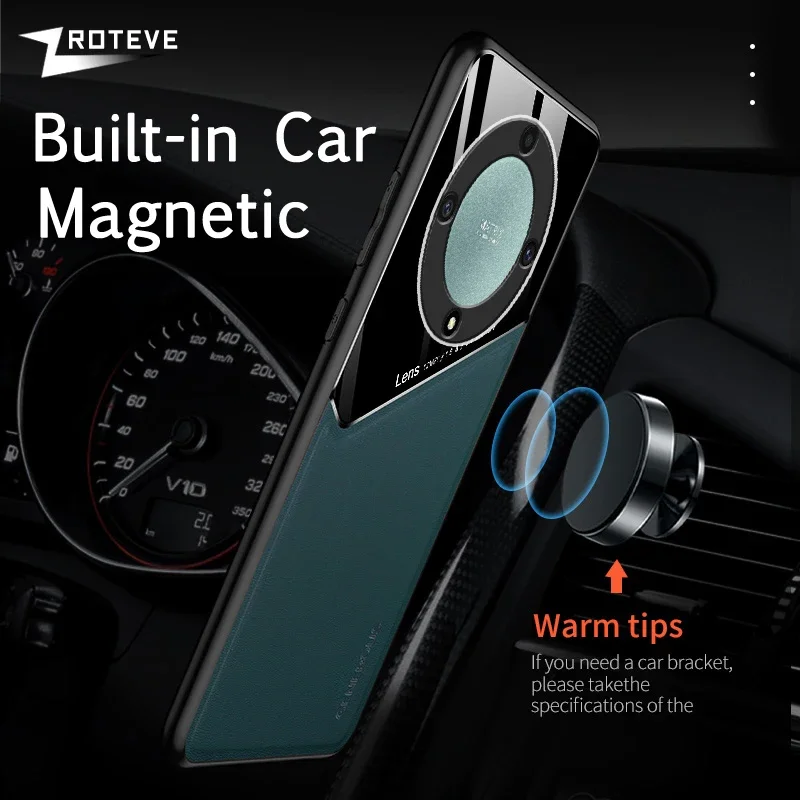 For HonorX9a Case Zroteve PU Leather Soft Frame Hard PC Cover For Huawei Honor X9a X9b X9c HonorX9b HonorX9c 5G Phone Cases