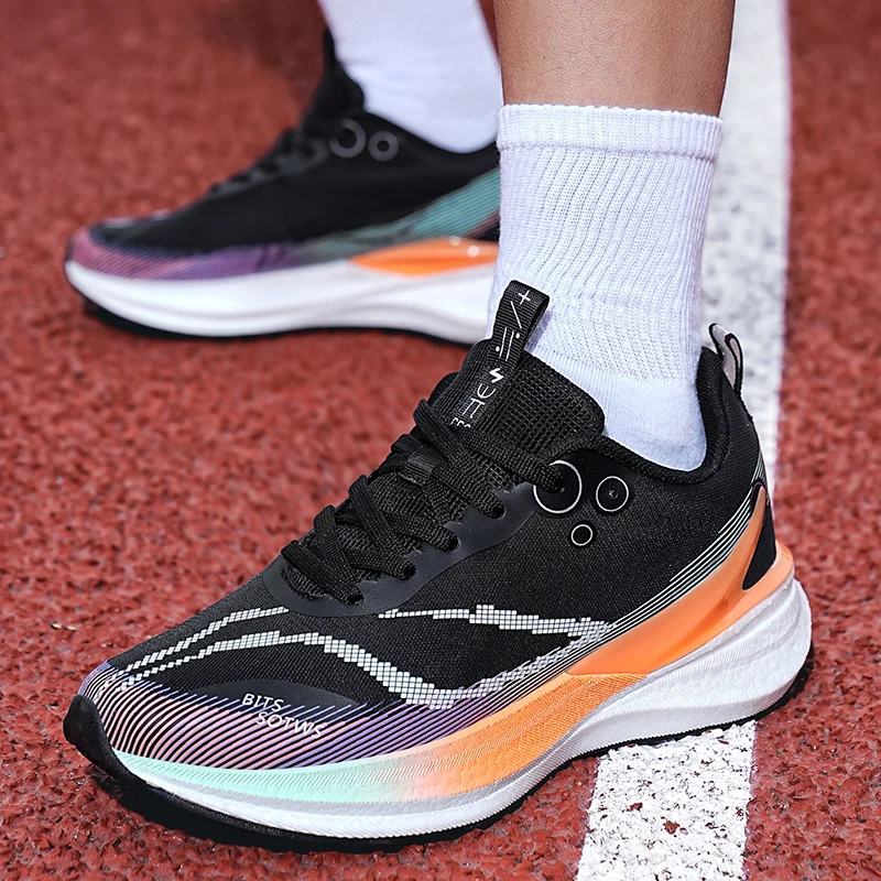 

Мужская спортивная обувь, легкие гоночные кроссовки из карбоновой пластины, зимняя амортизация, противоскользящие, износостойкие, дышащие.