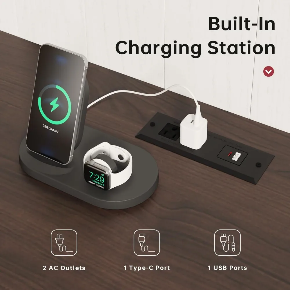 حامل تلفزيون حديث مقاس 70 بوصة من منتصف القرن مع أبواب منزلقة، ومركز ترفيه للتخزين الخشبي يتميز بأرفف قابلة للتعديل