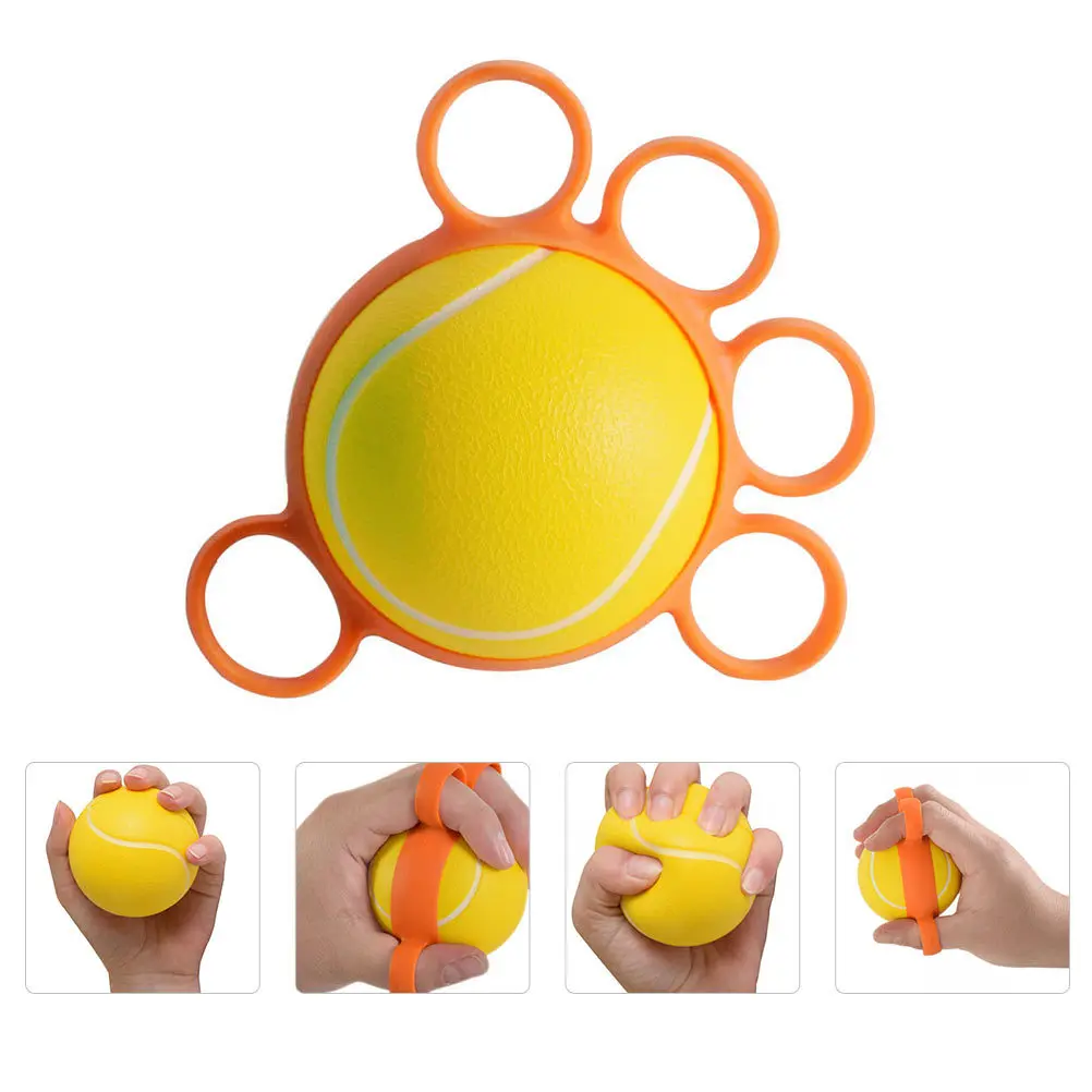 

1pc Grip Strengthener Ball Hand Finger Exerciser Fitness Trainer Tool For Hand Stress Relief Recovery Durable Pu Silicone