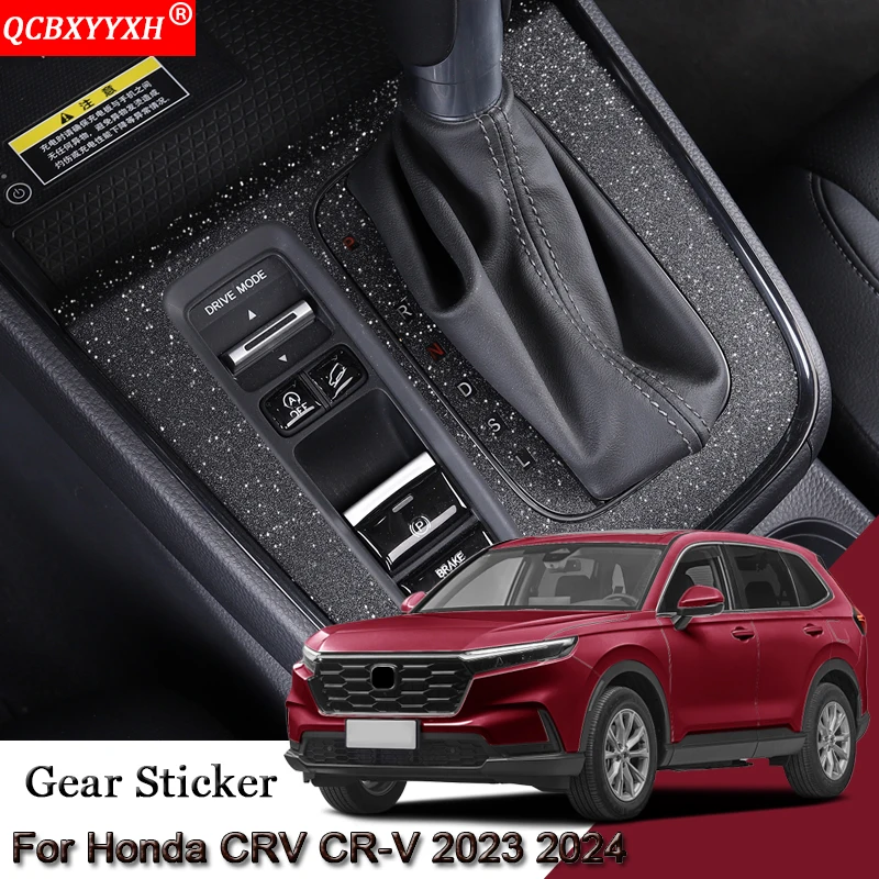 

Car Interior Sticker For Honda CRV CR-V 2023 2024 Car Gear Panel Sticker Gear Box Protective Film Carbon Fiber Black Accessory