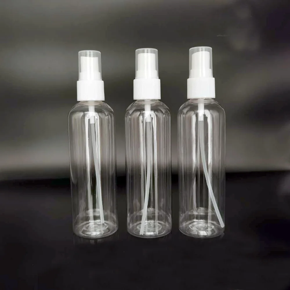 5pcs 60ml Refillable transparency color plastic bottle with white pump sprayer Plastic Portable Spray Perfume Bottle