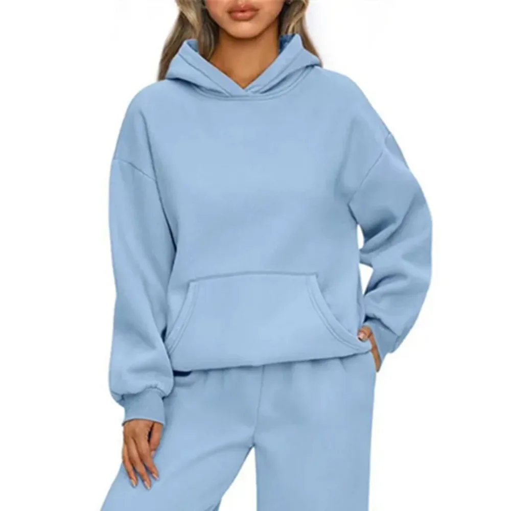 2026年秋冬 カジュアルスポーツ フード付きスウェットシャツ 無地 長袖 レディース おしゃれ ゆったりトップス プルオーバー