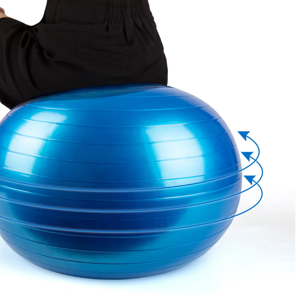 Yoga Bolsters Auxiliary Ball Anti Burst Pilates Gym Flexible Balance Exercise Blue