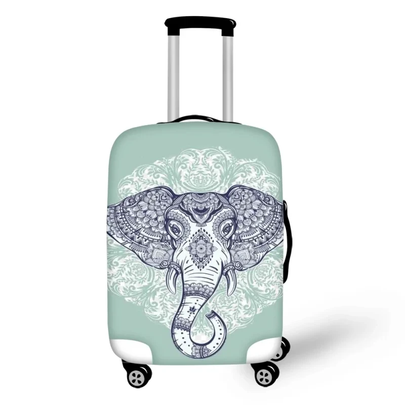 Mandala Elephant Print Luggage Cover Elastic Trolley Case Protective Covers for Travel Anti-dust Suitcase Covers for 18-32 Inch