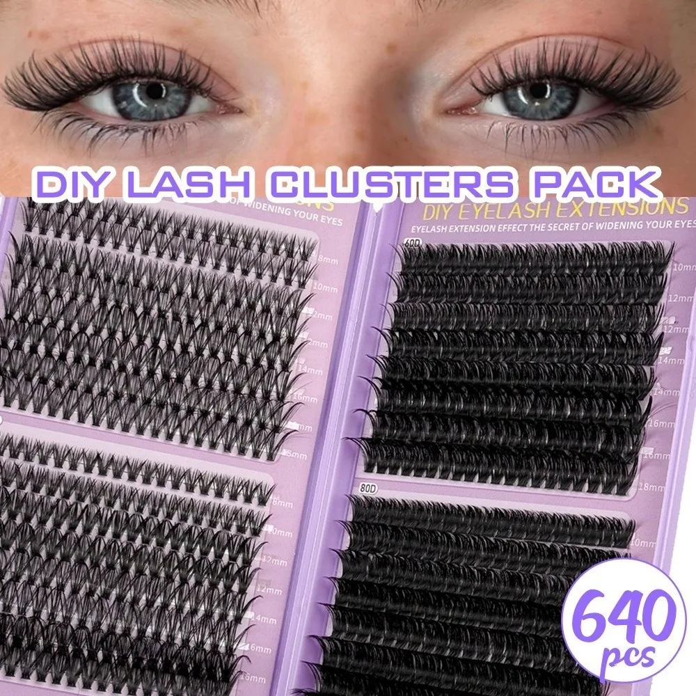 8-16mm Length Eyelash Clusters Kit 30D/40D/50D/60D Natural Look Faux Cils Volume Fans Large Capacity Fake Eyelash
