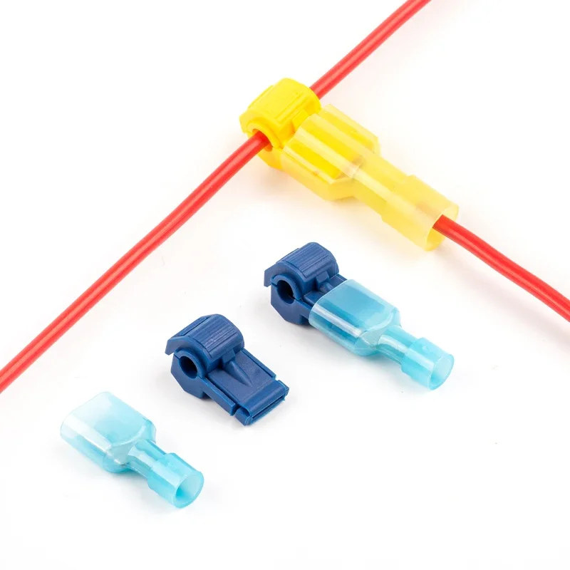 120/240/480Pcs T-shaped Terminal Blocks Wire and Cable Connection Clamps Quick and Non-stripping Plugs Cable Connectors Home