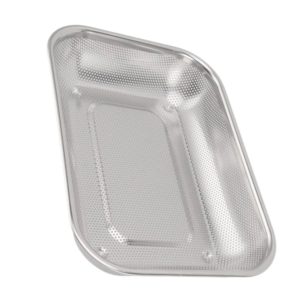 Stainless Steel Rectangular Strainer Basket Rectangle Shape Fine Mesh Vegetable Washing Basket S/L Kitchen Strainer Colander