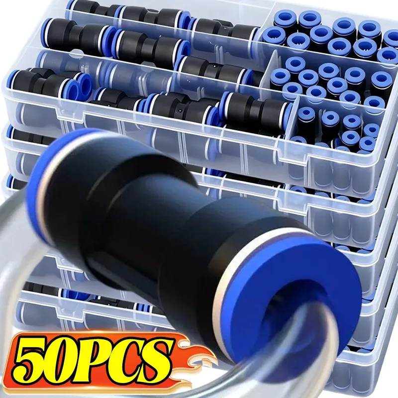 

50/5x пневматические фитинги, соединитель из искусственной кожи, прямой, быстроразъемный, вставной воздушный компрессор, водяной шланг, пневматические компоненты