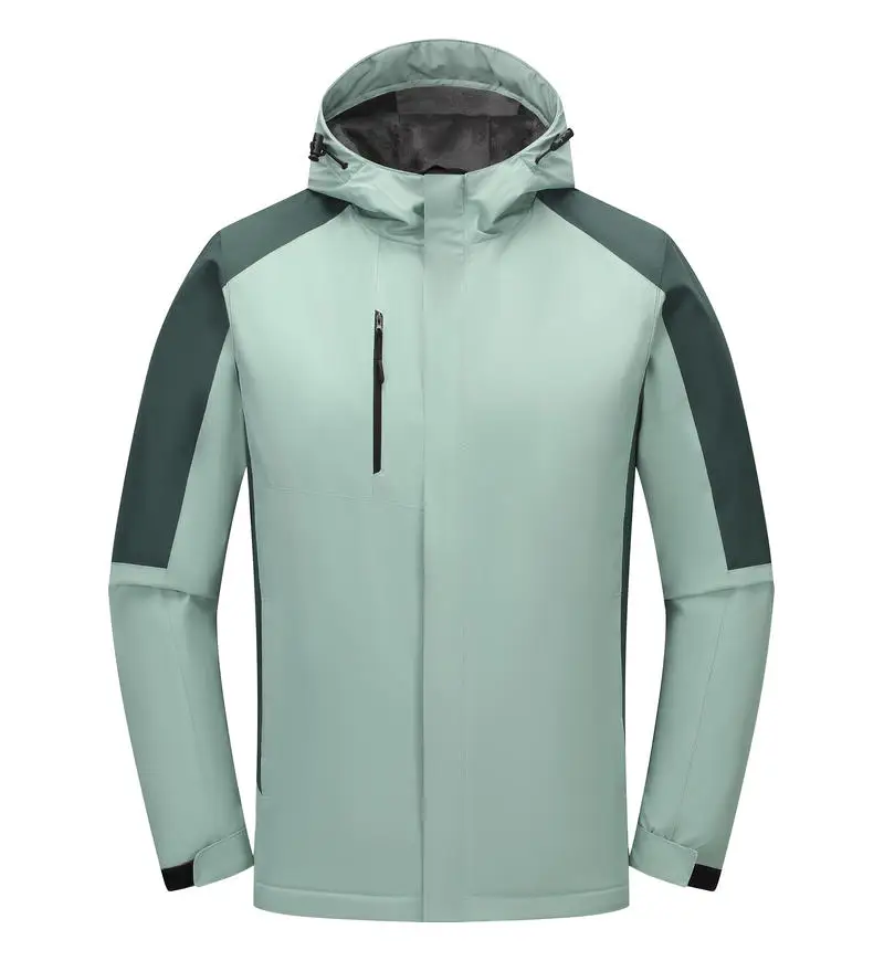 جديد الرجال الشتاء الصوف الدافئة انفصال مقنعين سترة شعار مخصص عادية في الهواء الطلق يندبروف سترة معطف الذكور LS-558