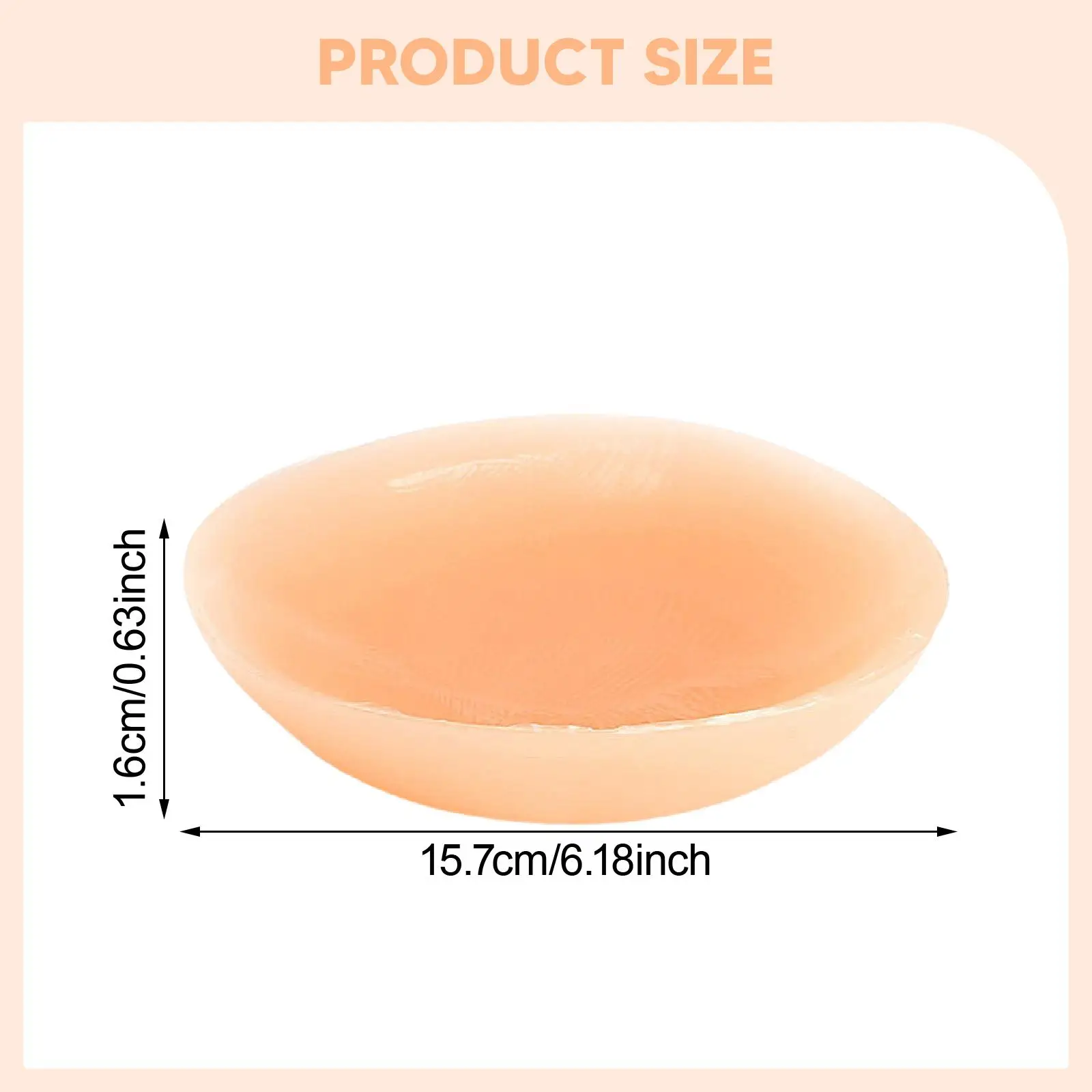 1 Pair Silicone Hip Pads Portable Realistic Women Fake Buttocks for Single Board