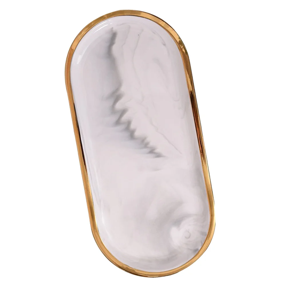 

1 шт. поднос для демонстрации ювелирных изделий с мраморным узором, золотой, большой размер, простой элегантный дизайн, ожерелье, кольцо, серьги, органайзер для хранения