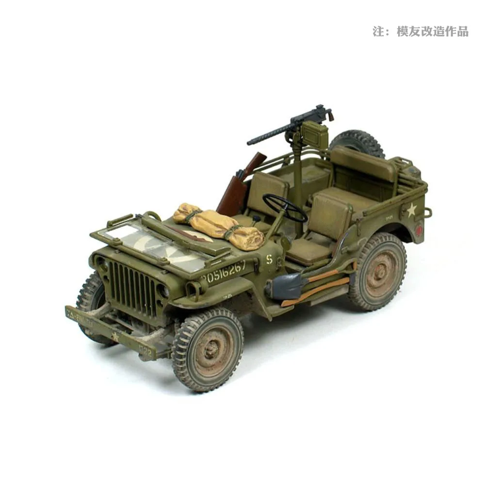 Tamiya 35219 Jeep Willys MB 1/4ton 4X4 Truck 1/35 Military Assembled Scale Model Kit DIY Toy, Collection Birthday Gift