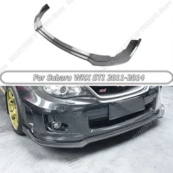 For Subaru WRX STI 2011 2012 2013 2014 ABS Front Bumper Lip Spoiler Splitter Diffuser Body Kits Tuning Gloss Black/Carbon Look
