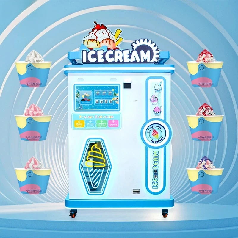 Coin Ice Cream Vending Machine Bulk Self-Service Soft Ice Cream Vending Machine Manufacturers