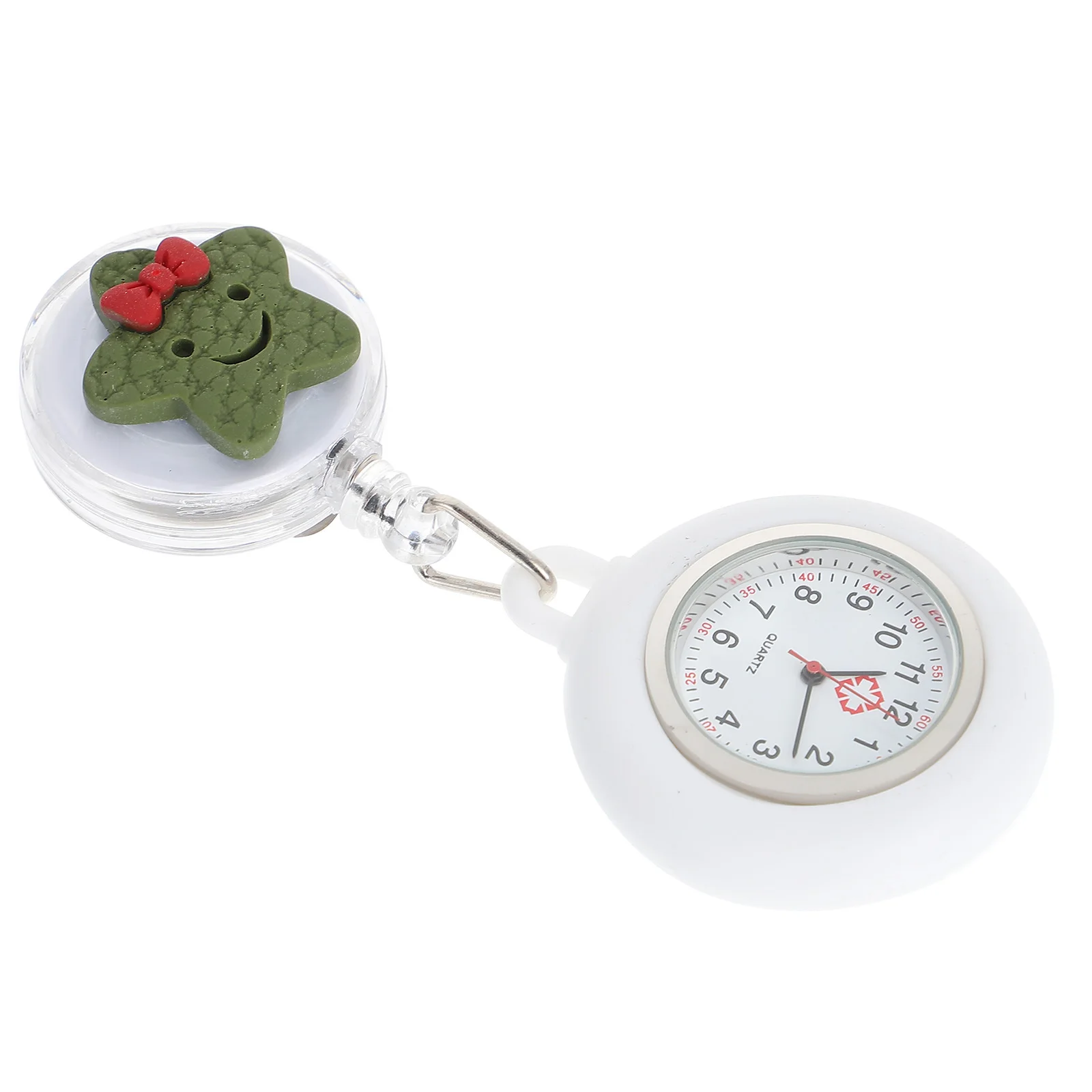 

Silicone Star Nurse Watch Clip-On Pocket Retractable Lanyard Alloy Fob Medical Hanging Gift for Nurses Doctors Stylish