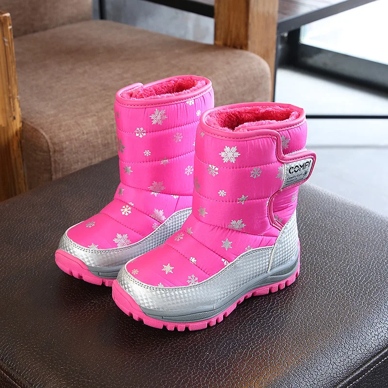 2023 New Style Children  Snow Boot  Girls Snow Boots Children Shoes Russia Winter Waterproof Toddler Kids Boots