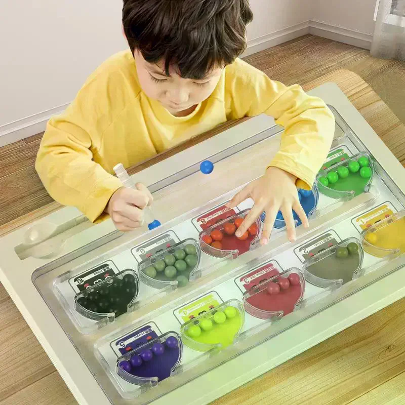 1 set di colori abbinati giocattolo Montessori plastica magnetica colore e numero labirinto apprendimento giocattoli educativi regali per bambini