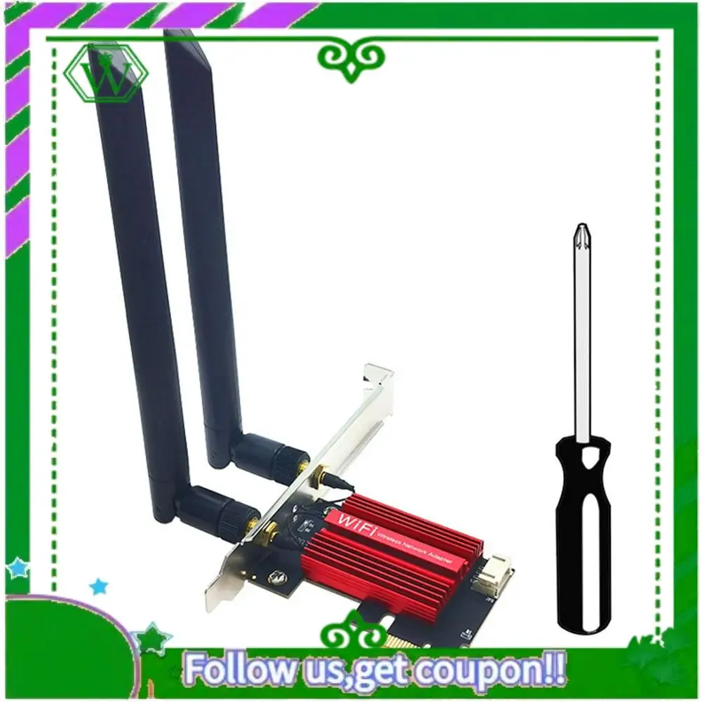 ABIK-Wifi 7 BE200 Pro Pcie محول الشبكة اللاسلكية BT5.4 ثلاثي الموجات 2.4G/5G/6Ghz بطاقة واي فاي لاسلكية BE200 لـ Win11 Linux سهلة الاستخدام #2