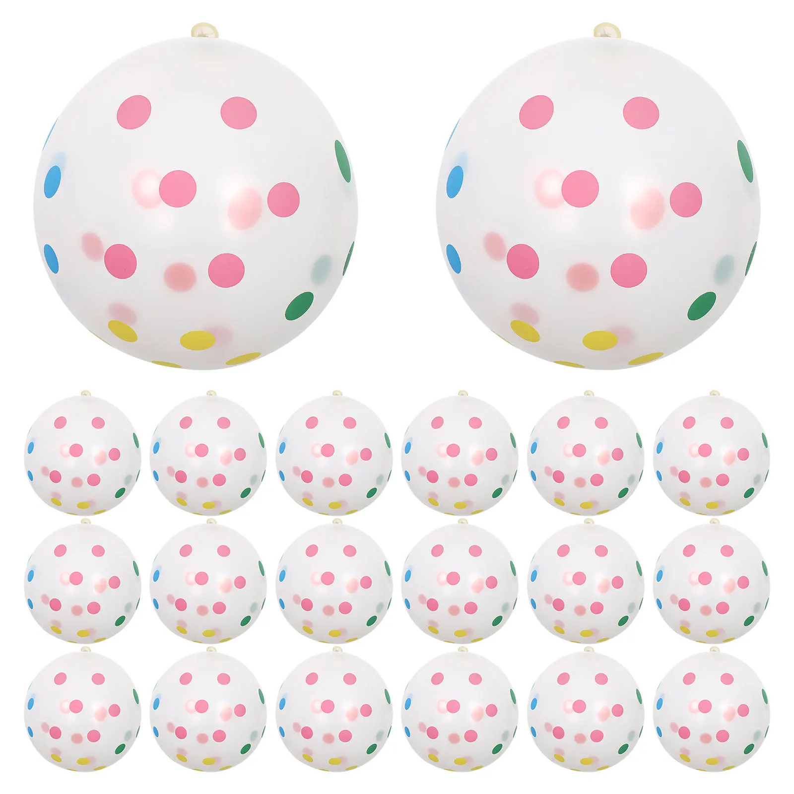 

100Pcs Dot Latex Balloons Colorful Transparent Birthday Party Wedding Bridal Shower Engagement Supplies Kids' Party Decorations