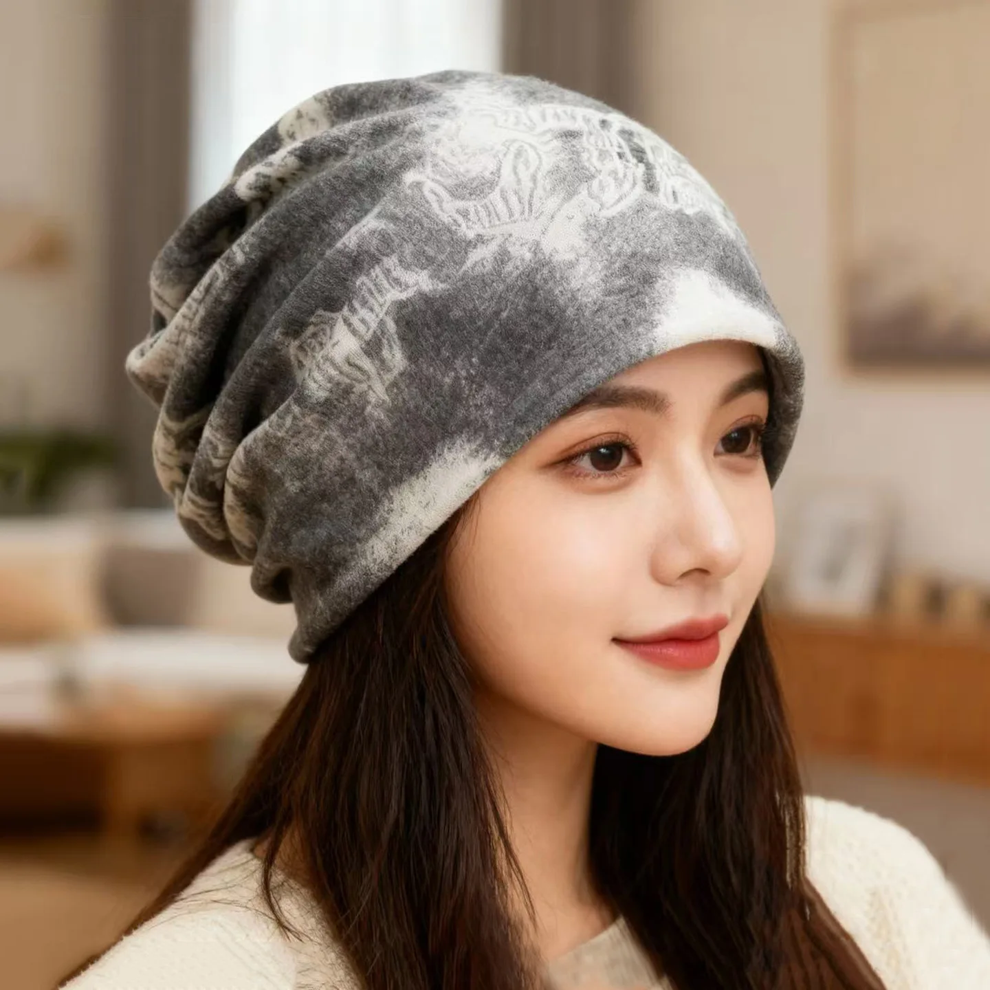 

Модная многослойная шапка - женская теплая осенне-зимняя и тонкая летняя ночная шапочка, модный головной убор для повседневной носки