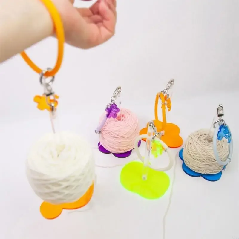 

Acrylics Yarn Holder Wrist Yarn Holder with Wrist Lanyard Wrist Yarn Dispenser Rotating Yarn Holder For Knitting Project Y5GB