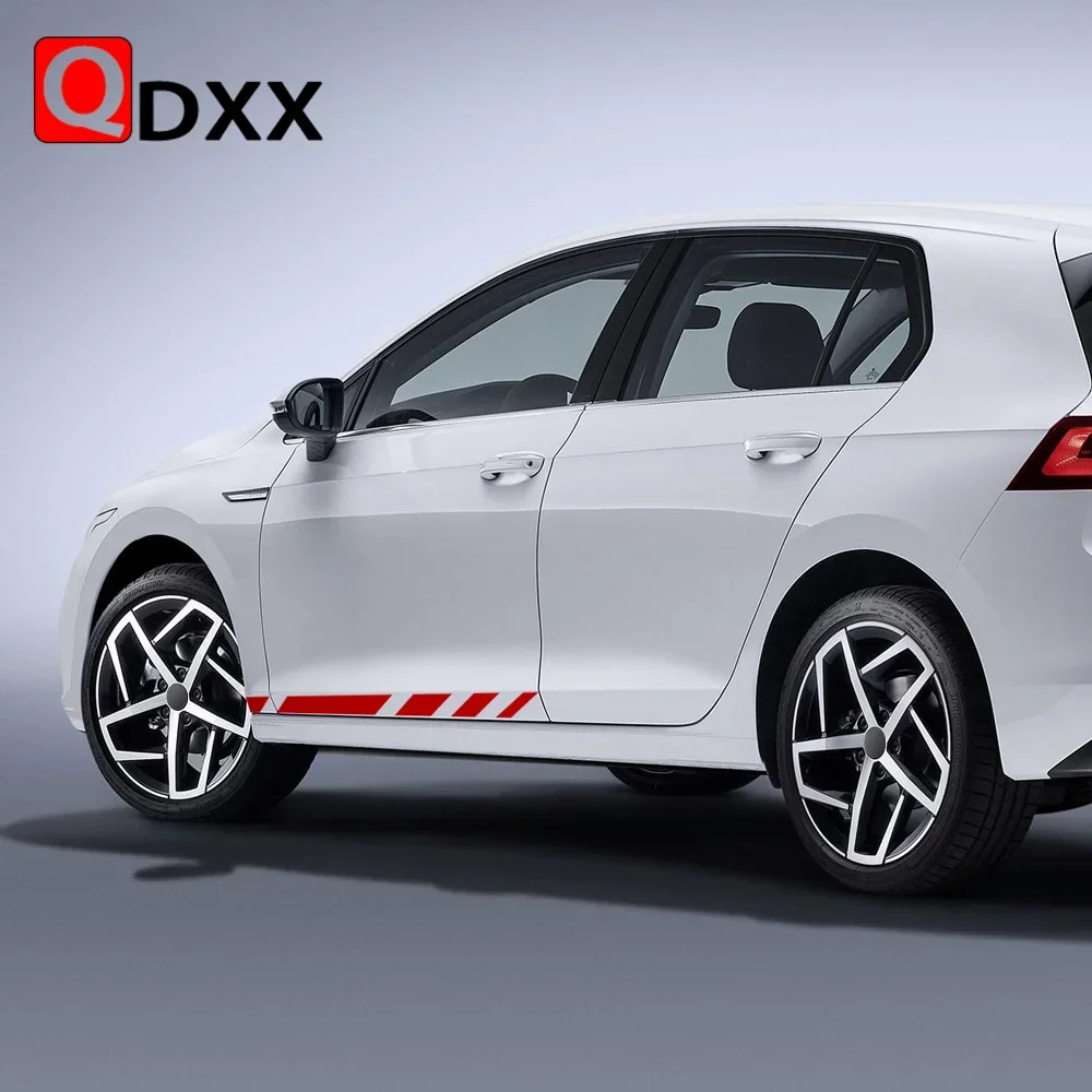 Racing Sport Car Hood Cover Decal Door Side Skirt Stickers for VW Volkswagen Golf 8 MK8 R Line GTI GTD GTE 2020 2021 Accessories