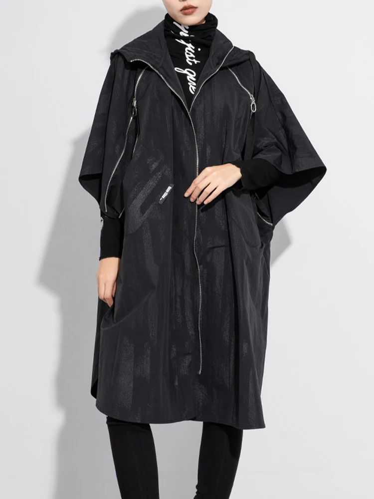 Max LuLu Gothic Long Winter Ladies Punk Windbreakers Fashion Vintage Leisure Long Clothes Classic Hooded Loose Oversized Trench