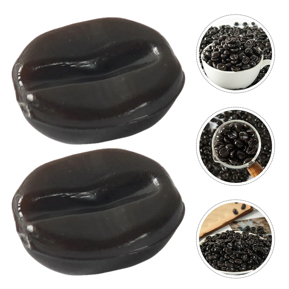 Toy Kettle Simulated Coffee Beans Photo Ornaments DIY Accessory Decor Pretend Play Food for Crafts