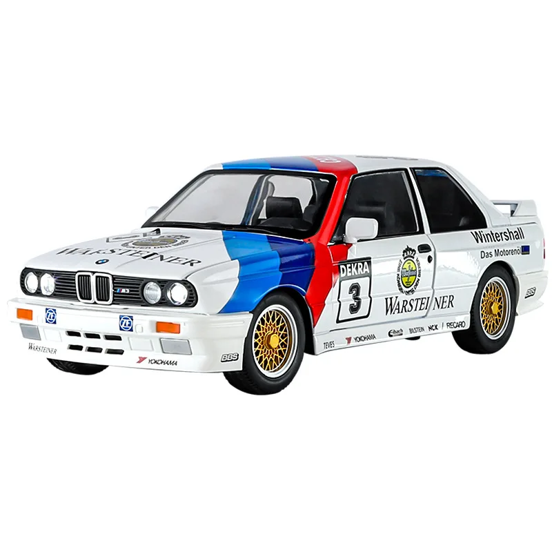 Image of M3 E30 1987 1:24 DTM Legierungs-Automodell mit Sound und Licht, Rückzieh-Spielzeug, Sammlerstück für Jungen und Sammler