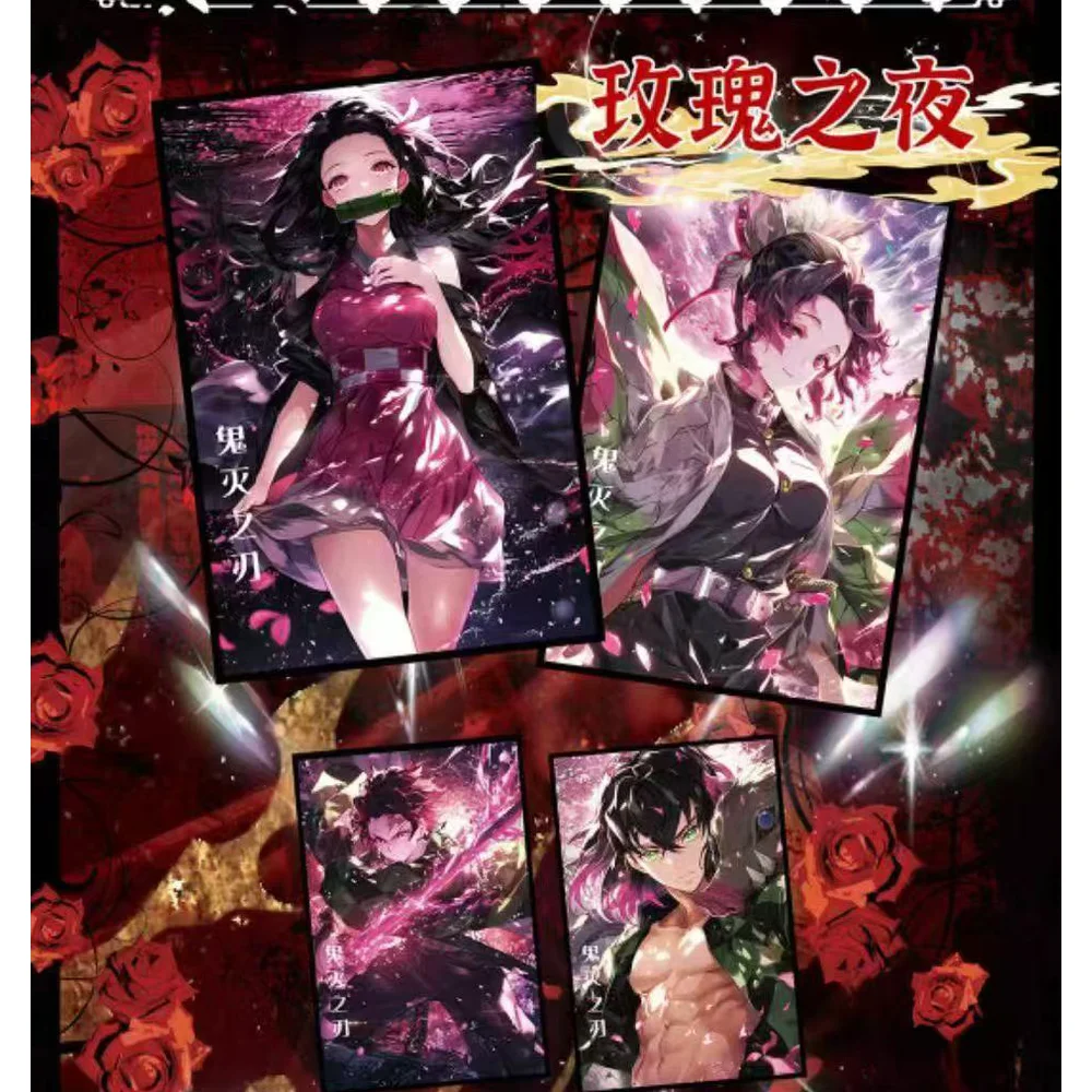 2025 Newest Demon Club Demon Slayer A5 Size Boards Colored Paper Cards Japanese Anime Rare Hobby Anime Collection Card Toy Gifts