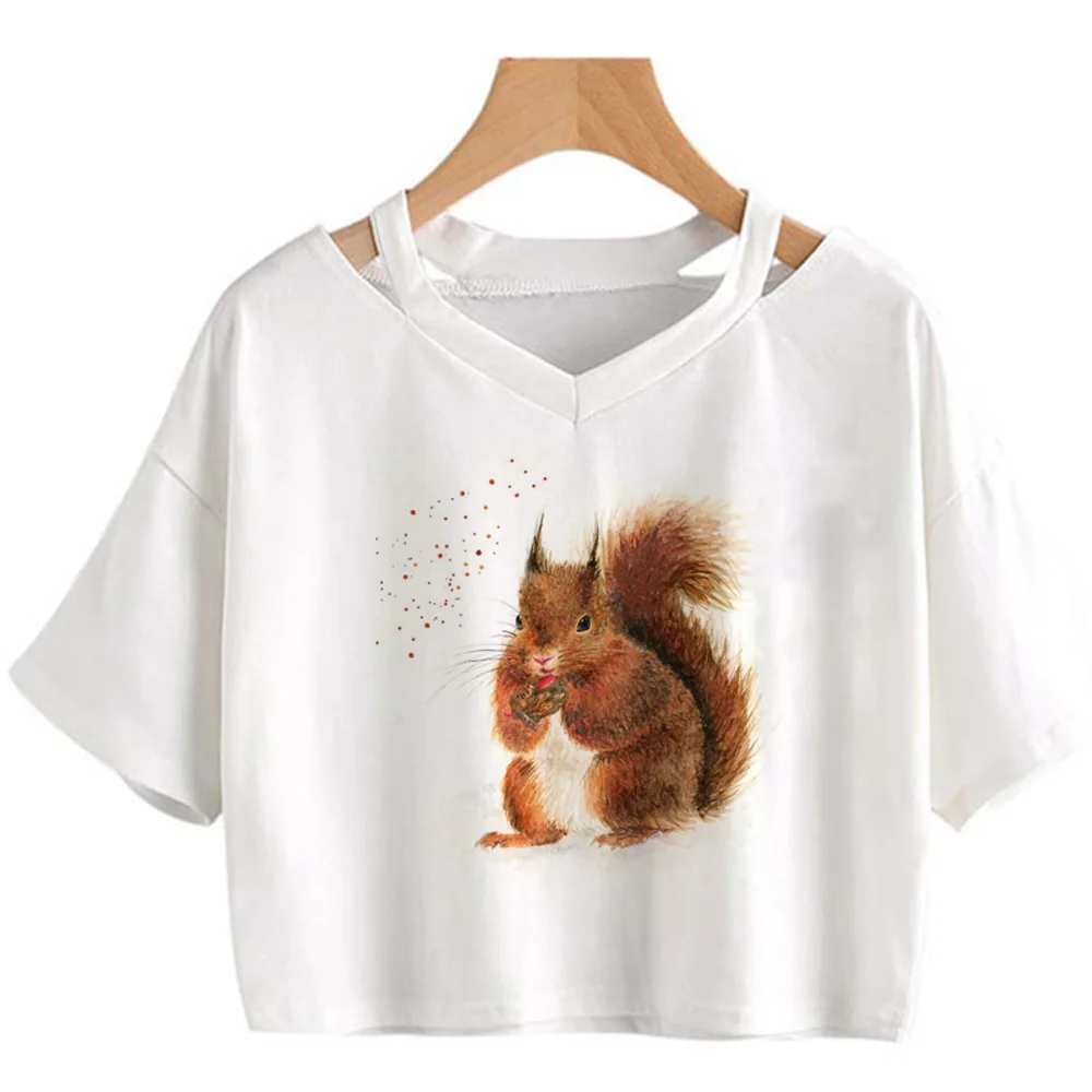 Squirrel Tee women harajuku Tee girl comic anime harajuku clothing