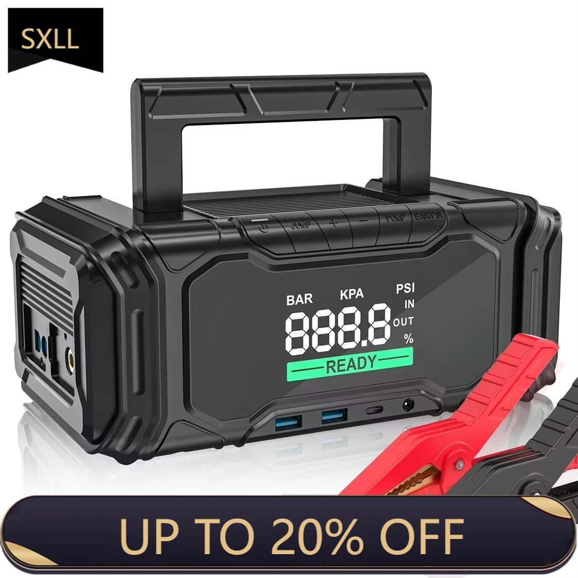 SXLL стартер с автомобильным насосом, воздушным компрессором, автомобильный аккумулятор, стартер avap6 16000 мАч