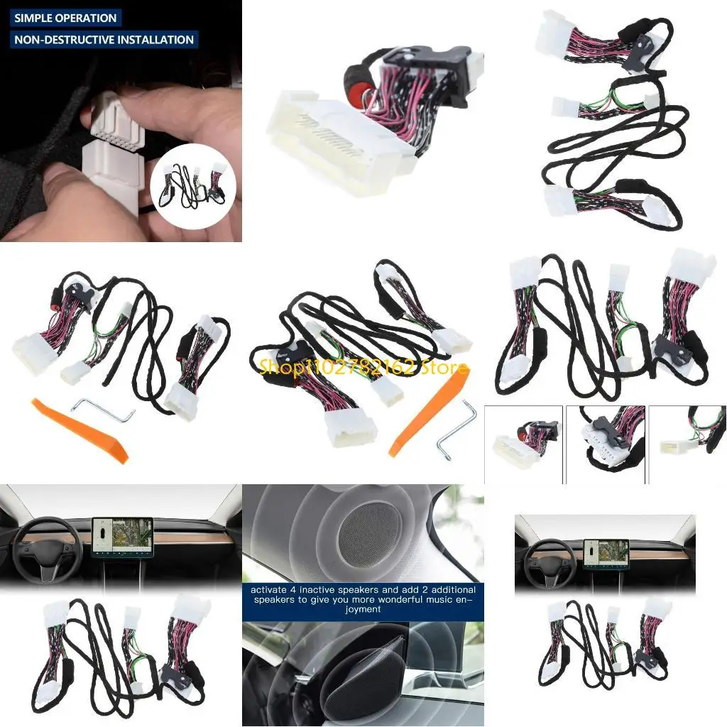 

547B Inactive Speaker Activation Wire Harness Lossless Sound Audios Upgrade Suitable for 2022 Auto Entertainment