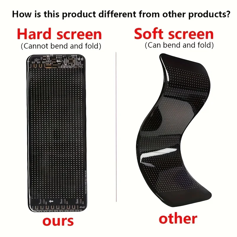 [Programmable LED Screen] 2pcs Programmable LED Screen Devil Eyes Light Application Control and Remote Control Suitable for Stor