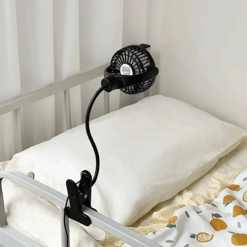 Table Fan Portable Small Desk Fan High Wind Rotatable Table Cooling Clip Fan Sturdy Clamp Durable Personal Table Fan Travel