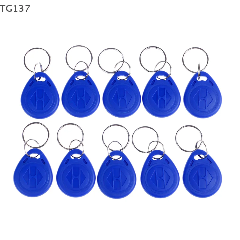 10Pcs TK4100 Keychains 125KHZ RFID Proximity Id Card Token Tags Key Fobs NFC