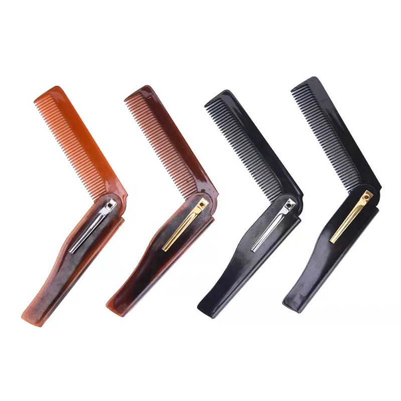 

1Pc Foldable Hair Comb Pocket Clip Hair Moustache Beard Comb Hair Styling Tool
