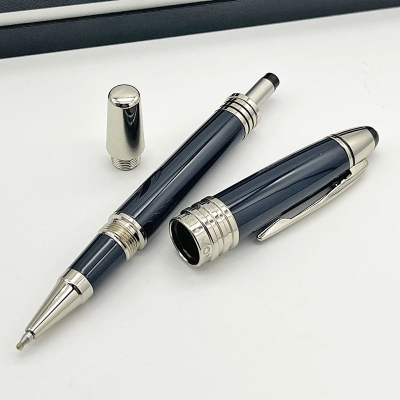 Lanlan John F. Kennedy Mb Fontein Rollerball Balpen Luxe Donkerblauw Metalen Kantoorschoolklassieker Met Jfk Serienummer