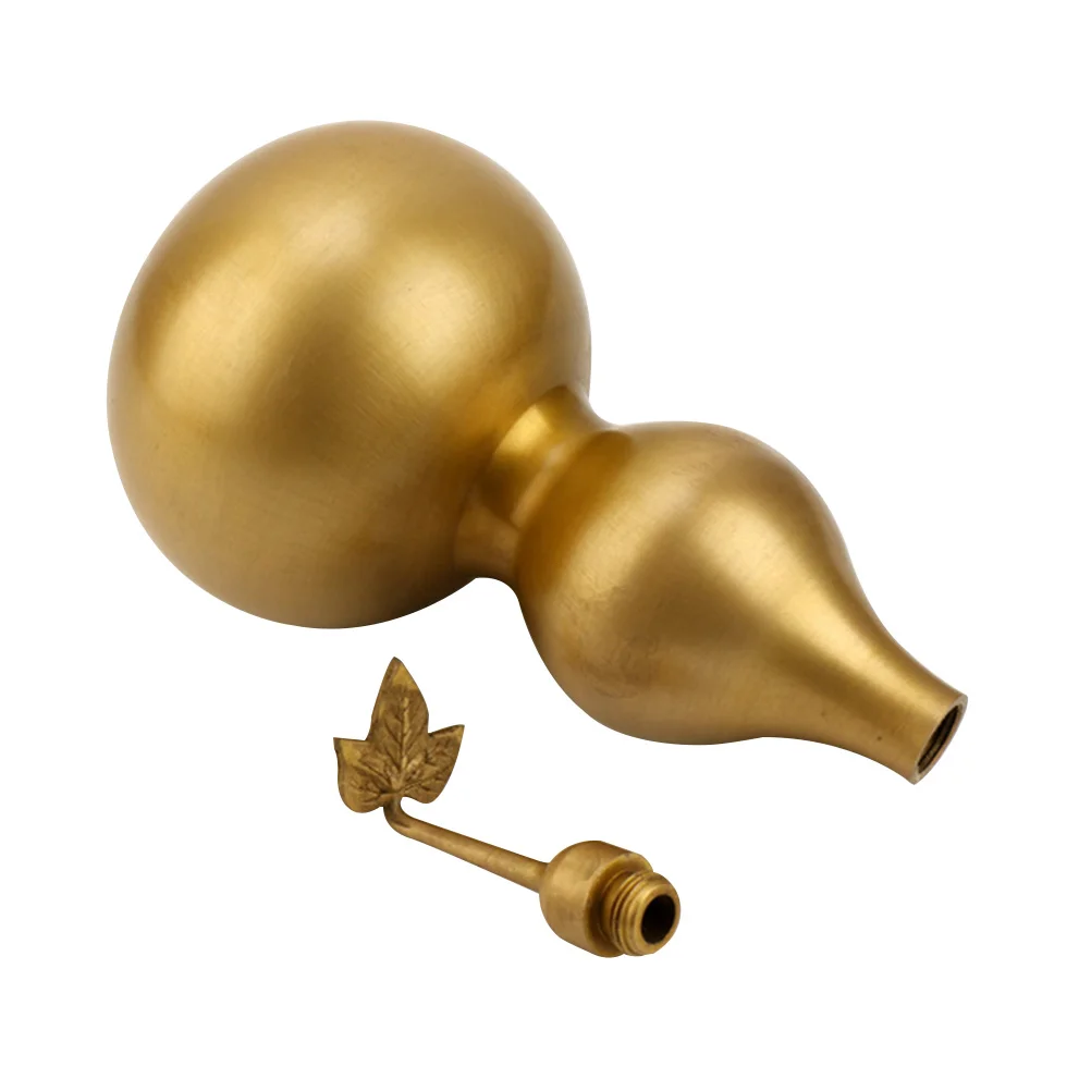 

Pure Copper Gourd Shape Adornment Craft Desktop Figurine Decor Decorative Calabash Creative Vintage Home