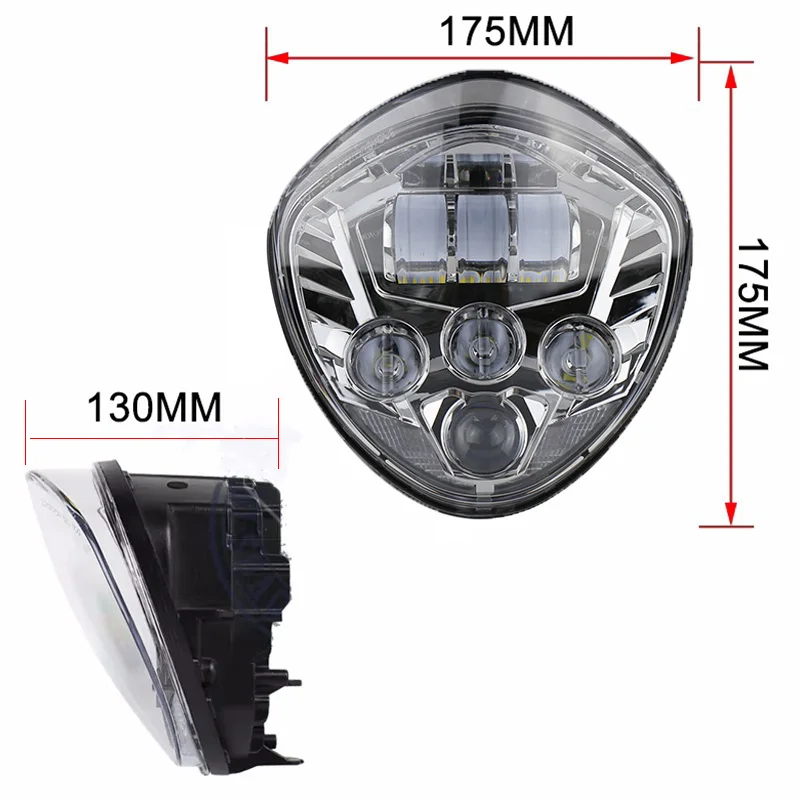 Motorcycle LED Headlight 60W For 2012-2016 Victory Cross Country Vegas Front LED Light HighLow Beam Lamp 1Len Projector Headlamp