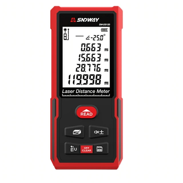 Lazer Level Measure 60m Hand-held Sndway  Distance Meter Digital  Distance Meter Long Distance  Rangefinder