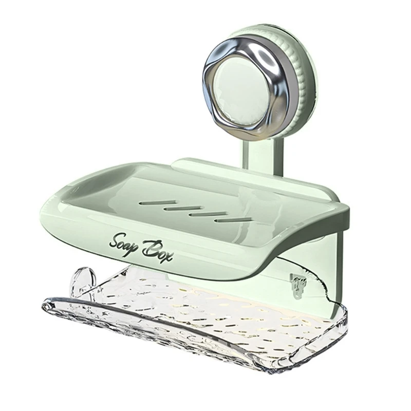 

Reusable Suction Cup Soap Tray With Drain Rack Modern Design Bathroom Storage For Shower And Sink