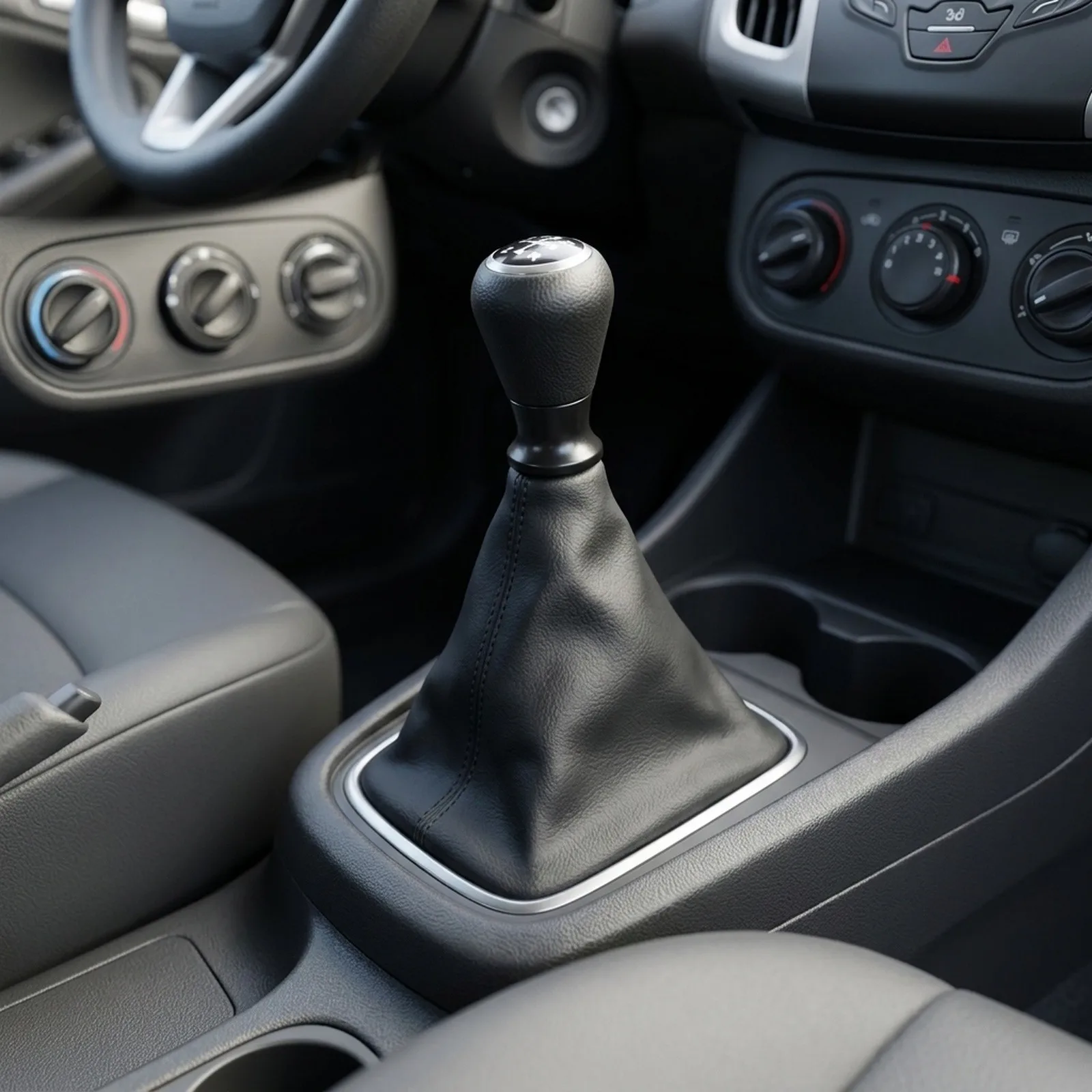 5 Speed Manual Gear Shift Knob and Boot Cover Made of Leather for 206 406 Designed for Smooth and Accurate Gear Changes