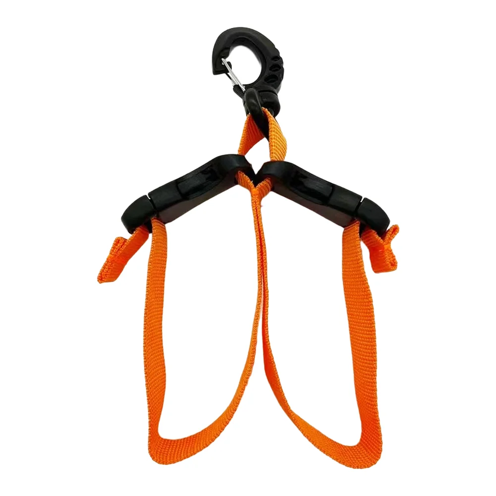 Adjustable Fin Holder Orange Scuba Fin Straps Fast-detach Mechanism Customizable Length Fit For Hanging Swim Fins